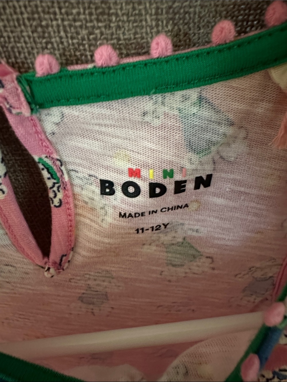 Pink Poodle Print Mini Boden Sleeveless Dress - Picture 2 of 7